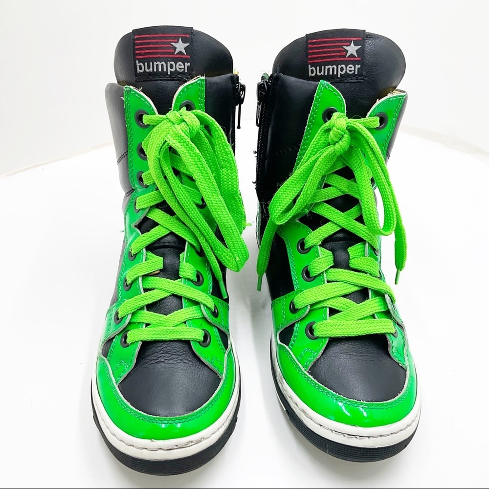 {Bumper} Leather Hi-Top Sneakers
